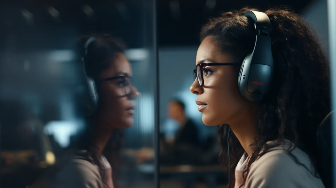 Portrait tech silencieux de profil — recrutement pour équipes software/engineering.
