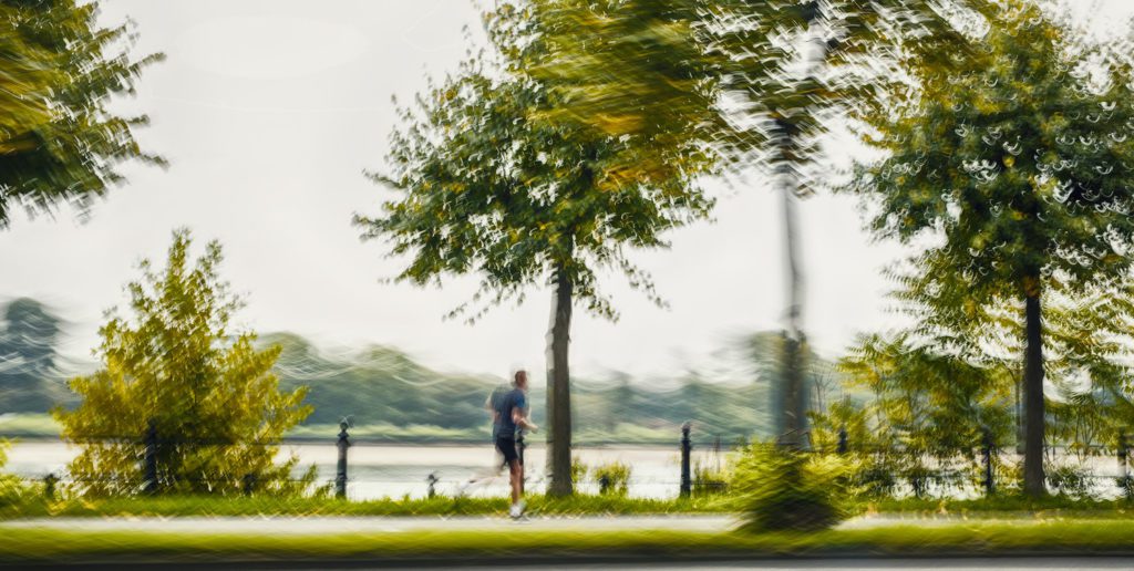 JoggermitmotionBlurUnscharfe Photographe corporate pour les entreprises